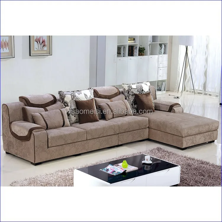 Cor cinza marrom venda quente tecido de sofá em forma de l sofá da ... Imagens de sofa l cinza