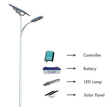 100w Solar Street Light System Integrated 100w Solar Street Light System Integrated