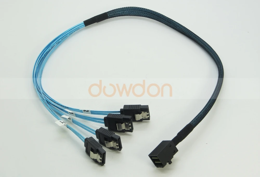 1M Internal Mini SAS To SATA Cable – SFF-8643 To 4x SATA (SAS43SAT1M) For Easy Drive Connections