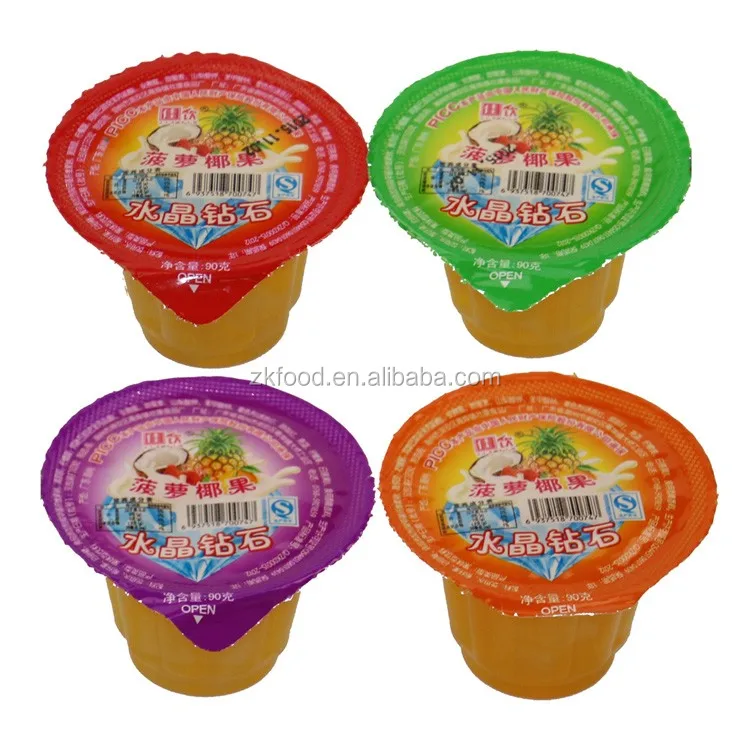 90g Big Cup Jelly Juice Plastic Cup Fruit Juice Nata De Coco Jelly