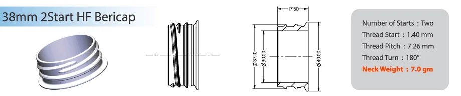 Bericap 38 мм чертеж