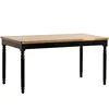 Chinese solid wood stylish dining room set wholesale glossy paint modern furniture reclaimed simple rectangle dining table