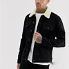 Thick men's jeans jacket cotton windbreaker plus size winter button lined denim fleece jacket