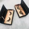 5d Long mink lashes personalize logo private label false eyelashes round lash case with mirror