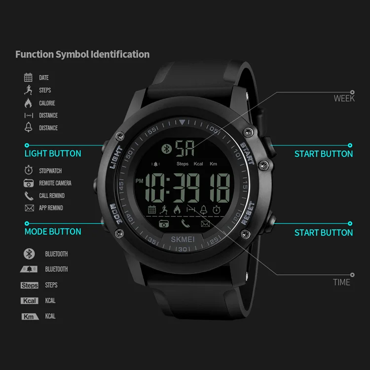 Newst Smart Movement Nickel Free Watch Skmei 1321 App Watch Buy App