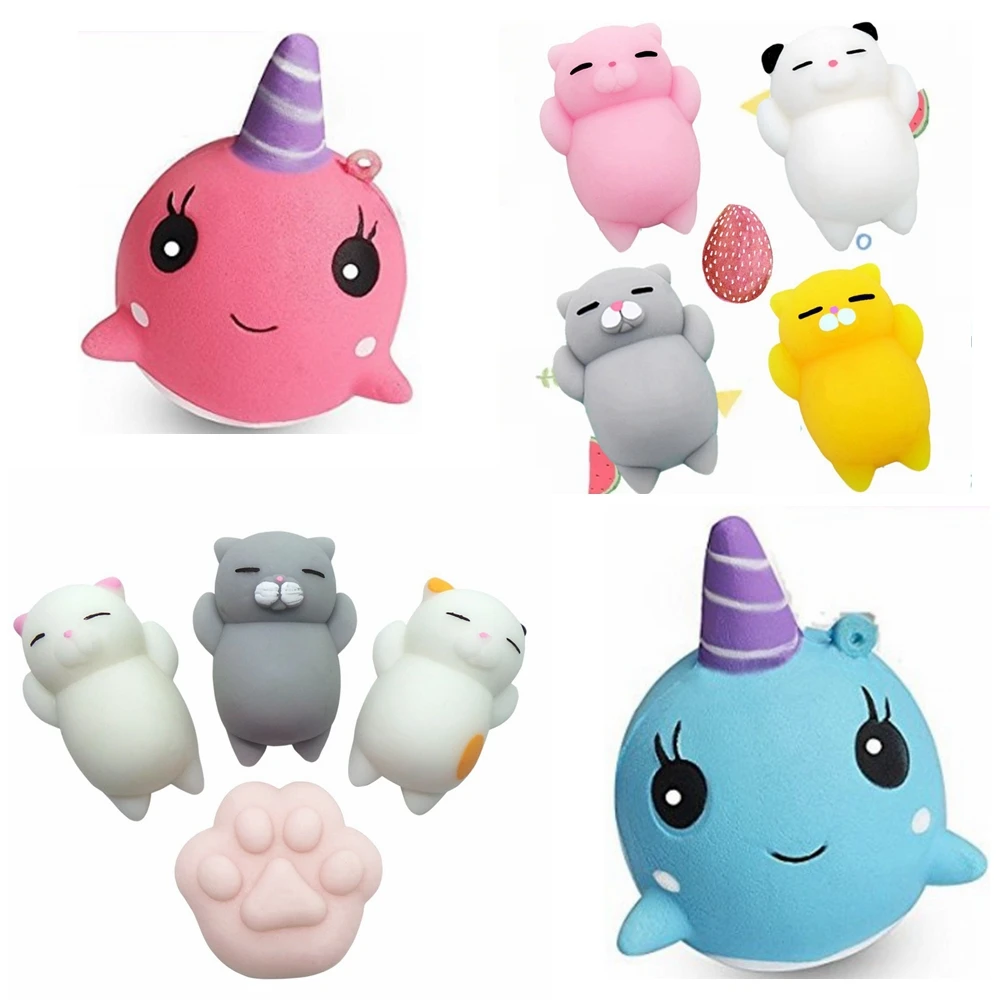 Silicone Soft Cartoon Kawaii Toys PU Squeeze Panda Squishies Toys