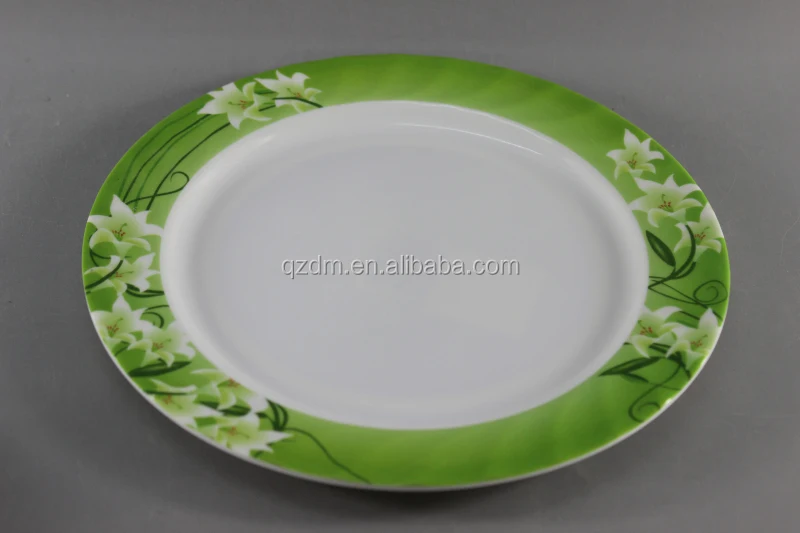 Melamine Wave Dinner Plate Plastic Ripple Serving Plate