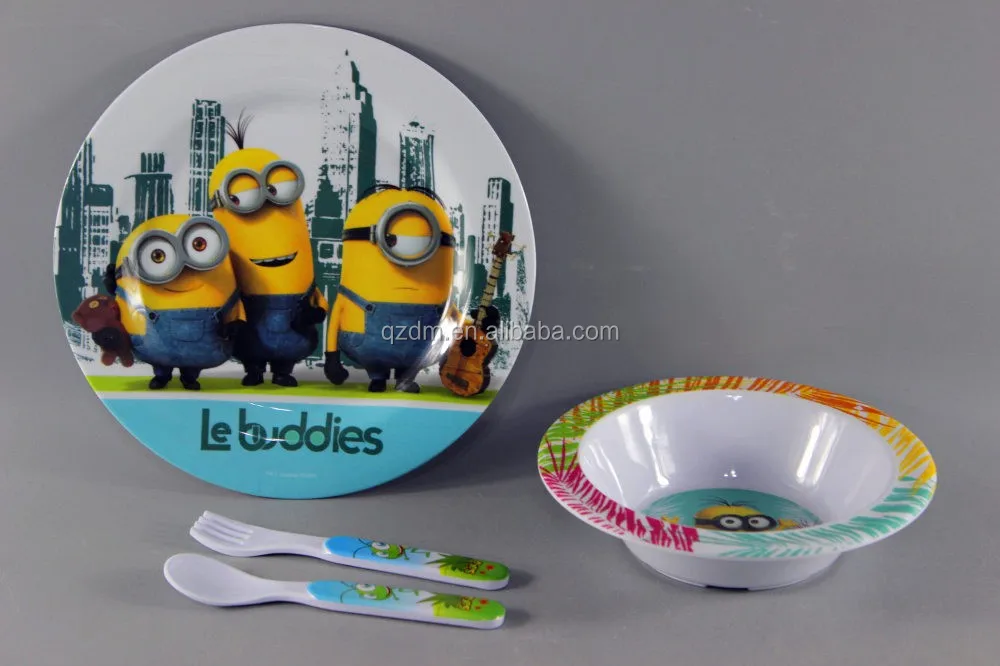 Food Grade Melamine Children Dinner Set Of 4 Piece