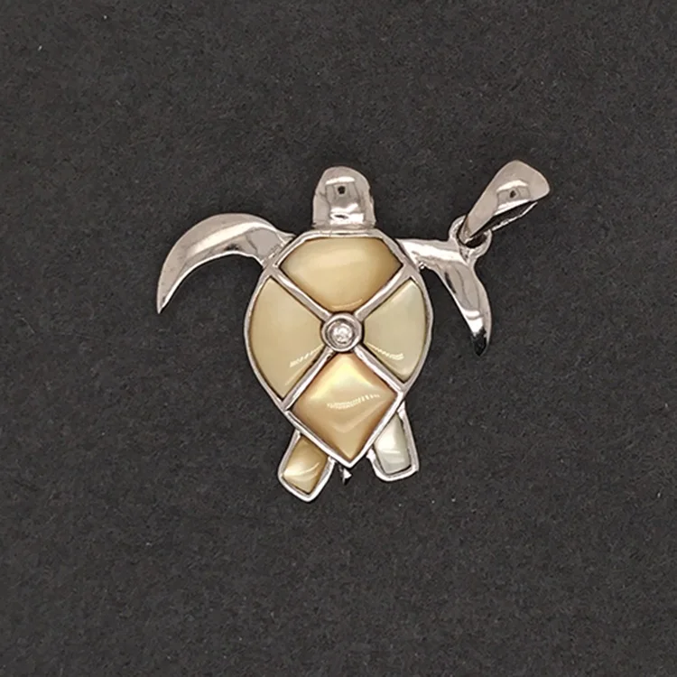 product-BEYALY-Fashion Design Silver Wholesale Sea Turtle Pendant With Pearl Oyster-img