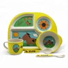 wholesale bio degradable christmas edible biodegradable set of dishes kids children children's baby bamboo fiber tableware