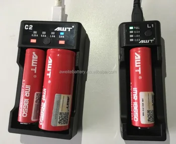 Awt C2 2 Slots Battery Charger 18650 2a Awt Battery With