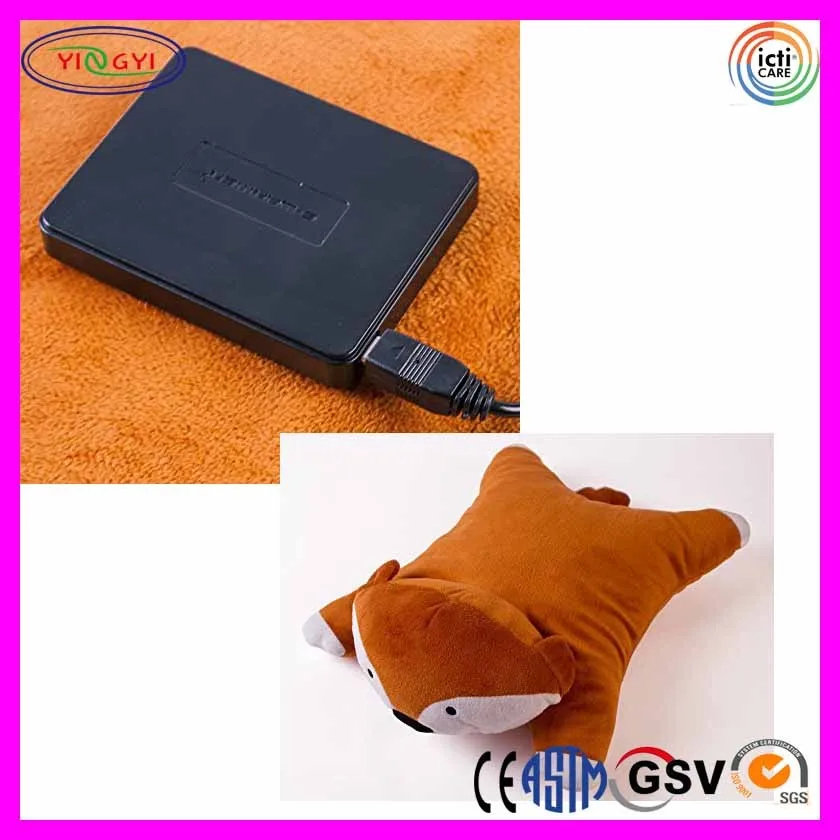E490 Fox Heated Pillow Body Warmer Plush Stuffed Usb Heated Body Pillow Buy Heated Body Pillow