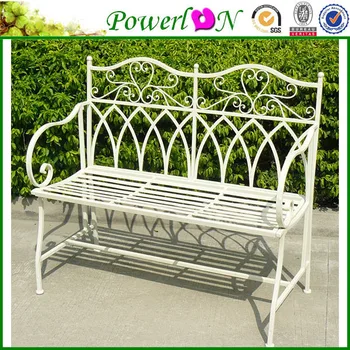 Cheap Price Nice Durable Vintage Wrough Iron Metal Folding Bench