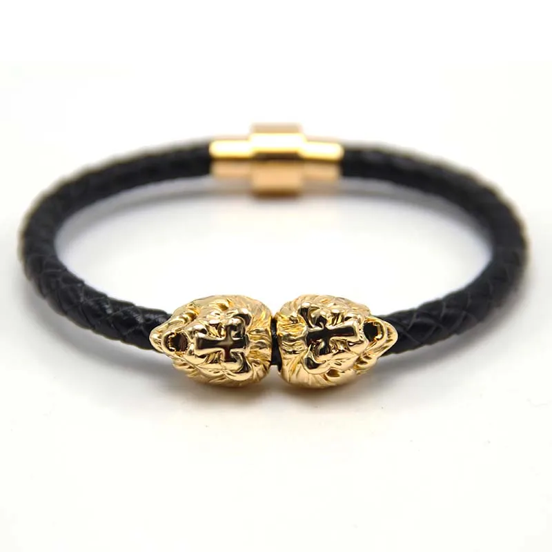 Us 2 14 31 Off Silver Gold Lion Head Cool Bracelet Men And Women Braided Leather Bracelets Whole Hot Ing In Charm Us 2 14 31 Off Silver Gold Lion Head Cool Bracelet Men And Women Braided Leather Bracelets Whole Hot Ing In Charm