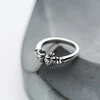 925 Sterling Silver Ring Female Thai Silver Retro Fist Opening Ring Trend Creative Boxing Index Open Ring