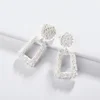 2019 Spring Summer New Trendy Rubber Coating Metal Statement Earring Big Hyperbole Colored Women Earrings Jewelry