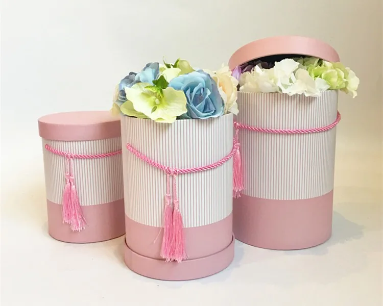 Luxury custom printing colorful cardboard round box flower boxes 3.jpg