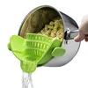 single color fashion design half silicone colander