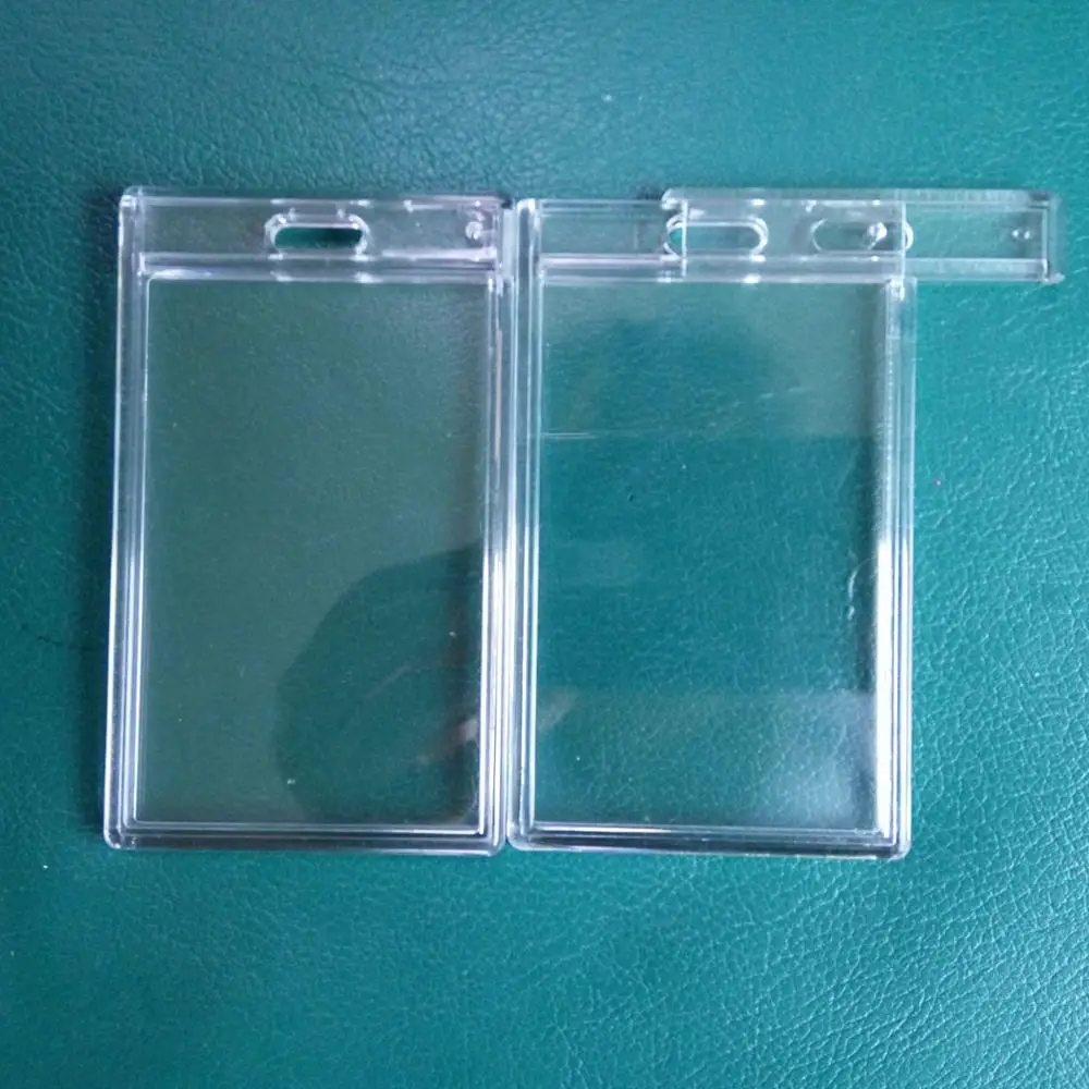 Vertical Sliding Badge Id Holder,Clear Hard Plastic Id Card Holders For ...