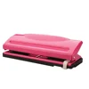 High quality portable metal handy A4 paper 6 hole paper punch pink