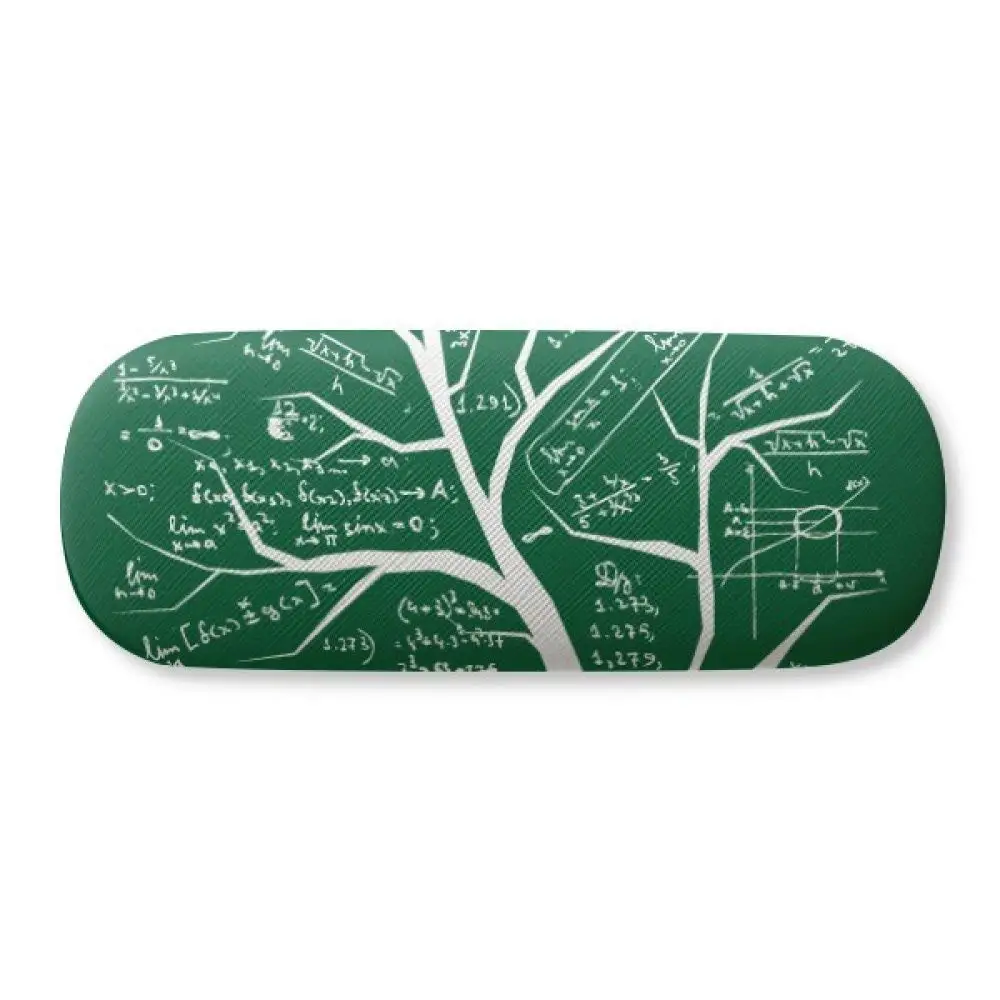 Geometric Mathematical Formula Calculus Glasses Case Eyeglasses Clam Shell Holder Storage Box