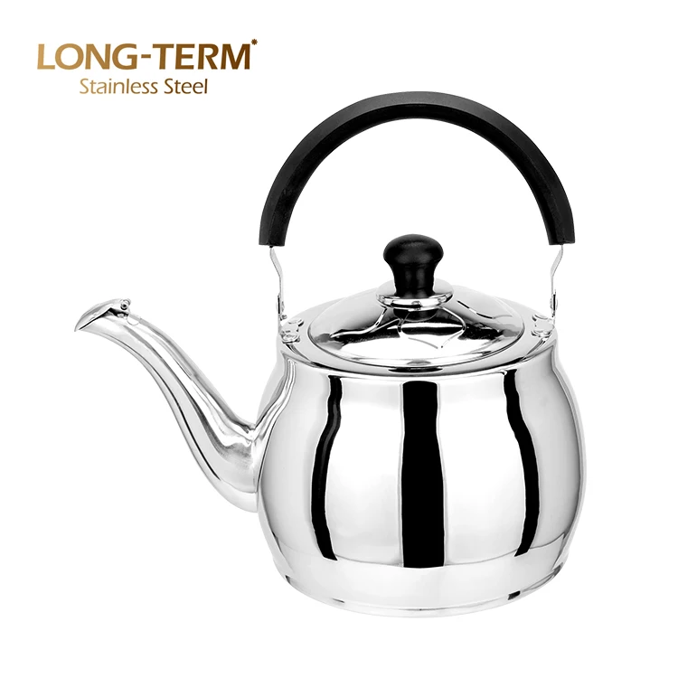 palm restaurant stainless steel tea kettle