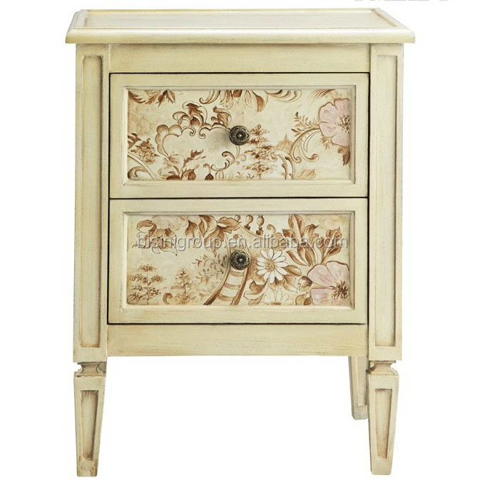 Colorful Shabby Chic 2 Drawers Nightstand Antique European Colorful Shabby Chic 2 Drawers Nightstand Antique European Handpainted Bedroom Furniture Bf11 09282a