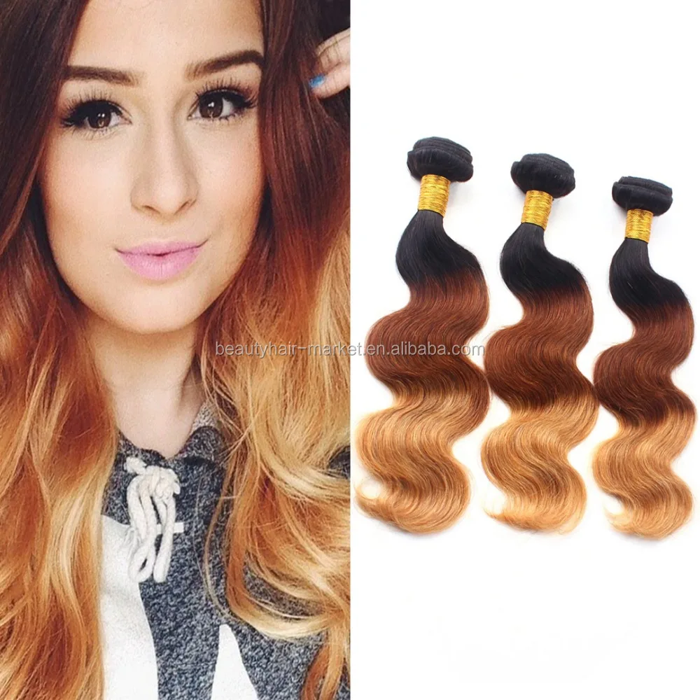 Xuchang Factory Direct Supply 100 Virgin Brazilian Hair Ombre Two