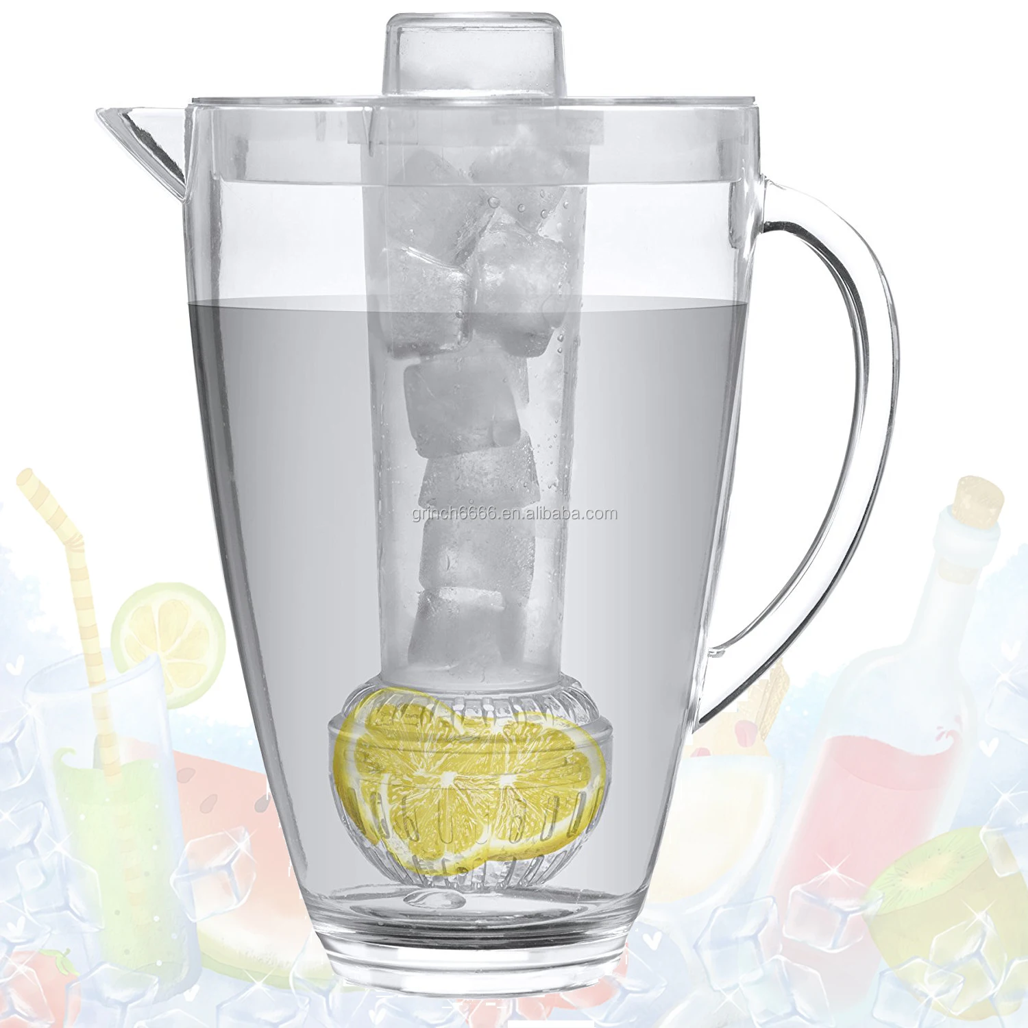 2.5L Fruit Infuser Water Pitcher - Infusion Jug For Iced Tea