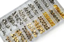 Waterproof Crown Watch Parts Replacement Assorted Gold & Silver Dome Flat Head Watch Accessories Repair Tool Kit for Watchmaker