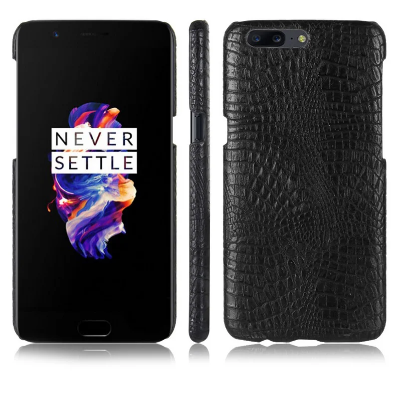 Cell phone cover Crocodile pattern Leather case For Oneplus 5T PC cover