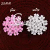 25MM Round hand alloy drill button cute little daisy with diamond button children DIY jewelry accessories
