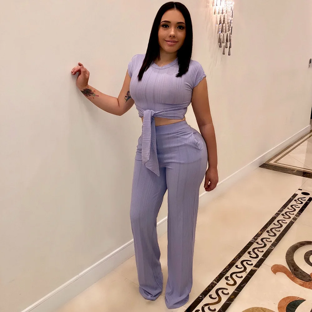 Feelingirl Knit 2 Piece Matching Clothing Sets Women Sexy