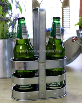 Hot Selling 330ml Metal 2 Pack Bottle Holder Wine Bottle Carrier