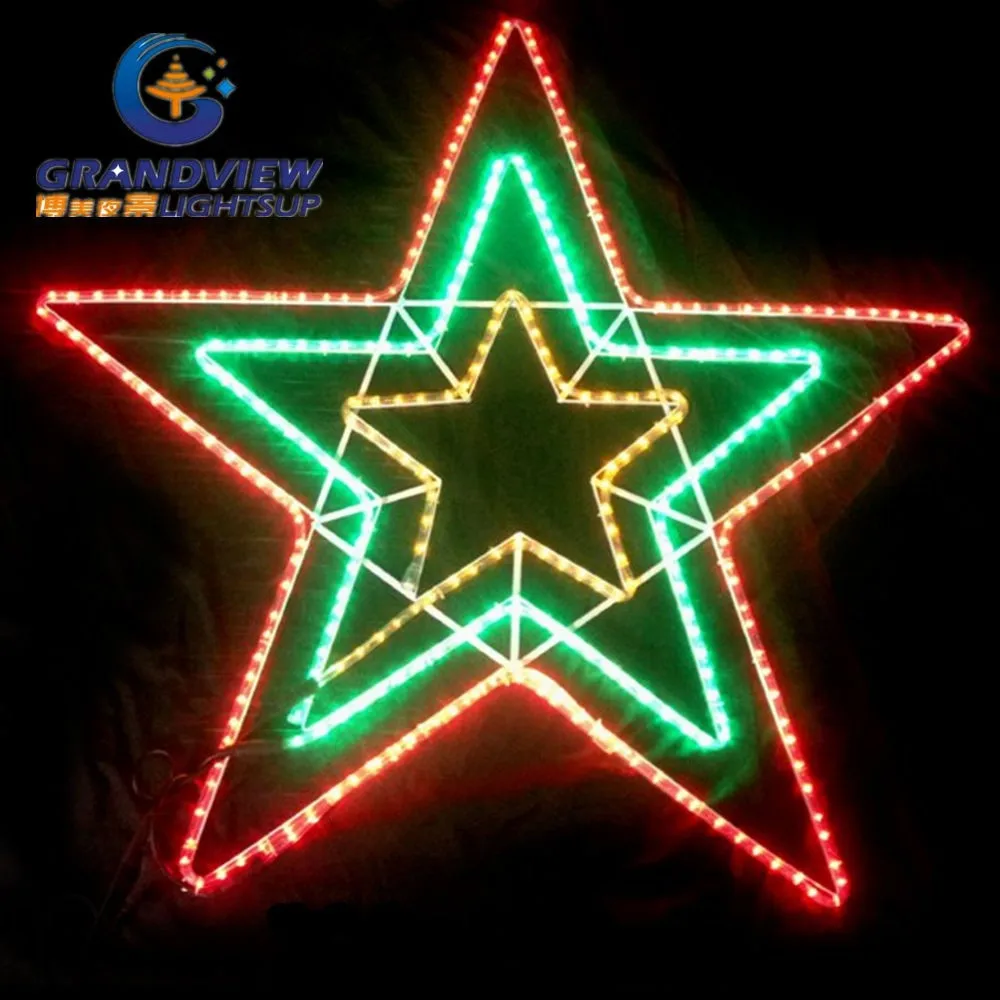 Decorative Christmas Outdoor LED Twinkling Stars Pentastar Light Hot Selling IP44
