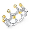 AC06322 AngryCat silver color rings anillo USA EURO Style Fashion Silver color crown only crown Ring Wholesale Jewelry