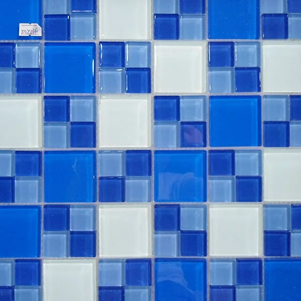 Los proveedores de decoración piso de mosaico azul baño baldosas de