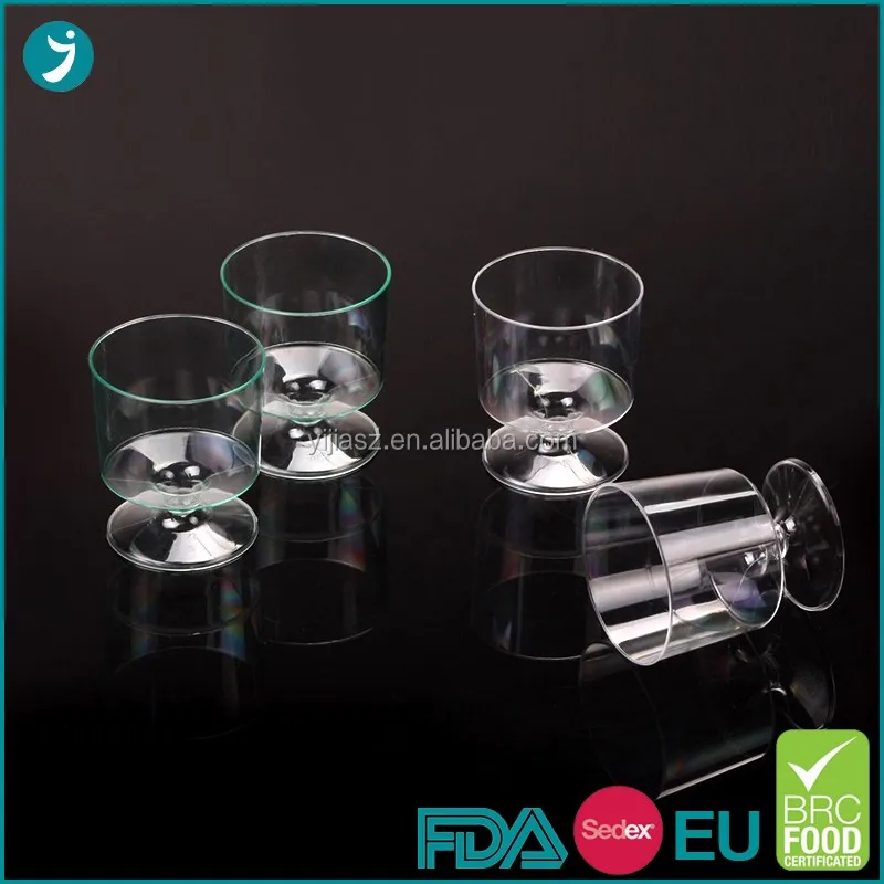 2/5/6 Oz Ps Plastic Wine Glasses Disposable Cup For Dessert And Drink