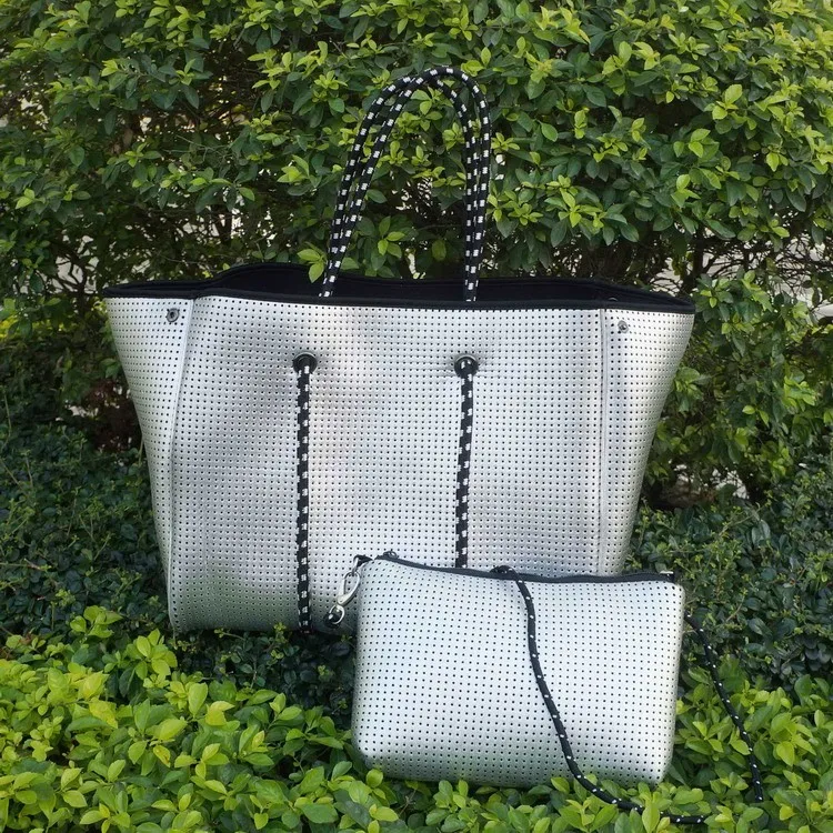 perforated neoprene tote bag