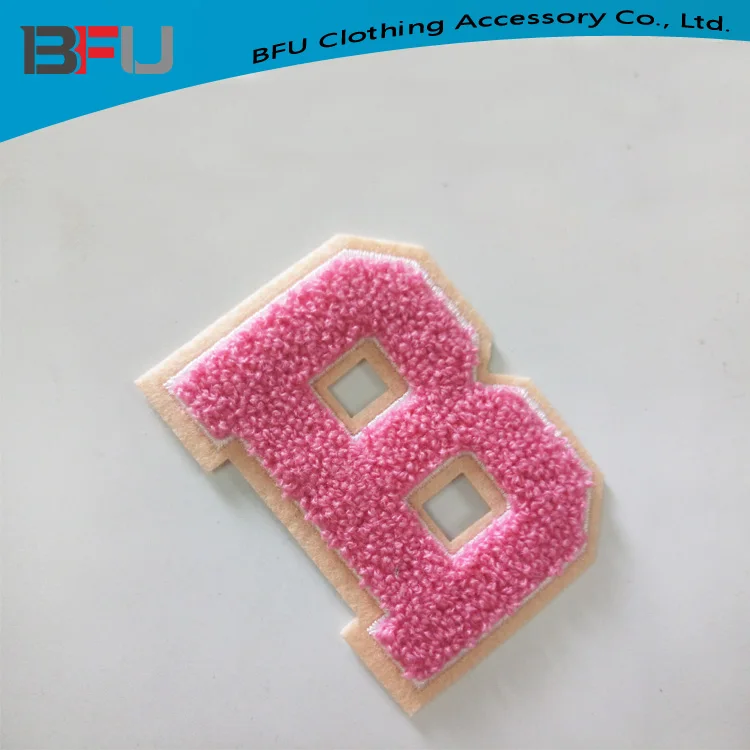 High Quality Iron On Chenille Embroidery Patches Letter B Chenille B ...