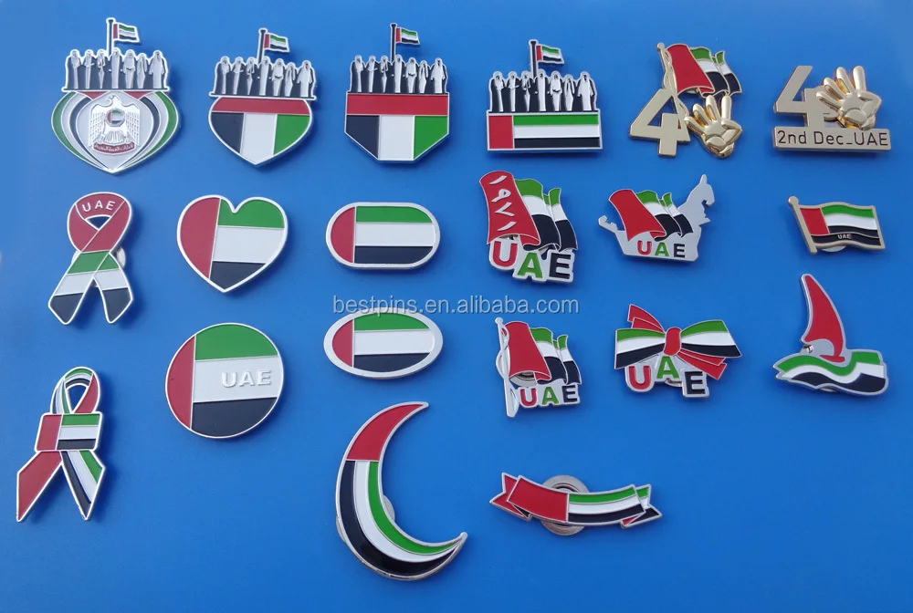 New Arrived Uae National Day Gifts Sets Emirates Badge Pins With Gift