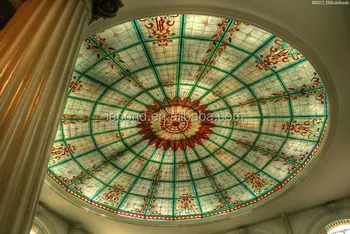 Stained Glass Decorative Glass For Windows Doors Ceilings Dome Buy Ceilings Metal Frame Stained Glass Skylight Roof Stained Glass For Interior