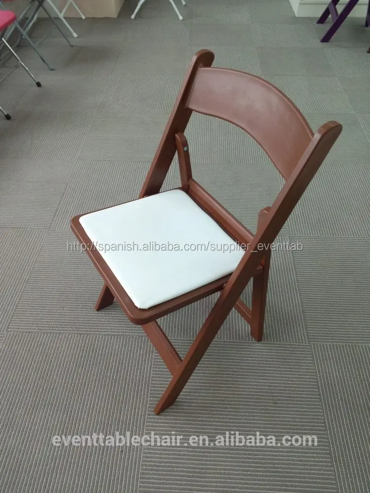 venta al por mayor de resina acolchada silla plegable para el banquete