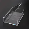hot sale custom clear acrylic boxes with hinged lids and logo