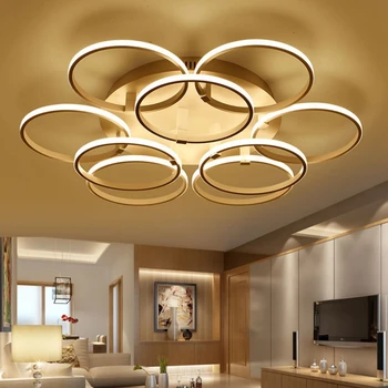 Minimalist Led Lights Lamp Circle Rings Simple Style Romantic