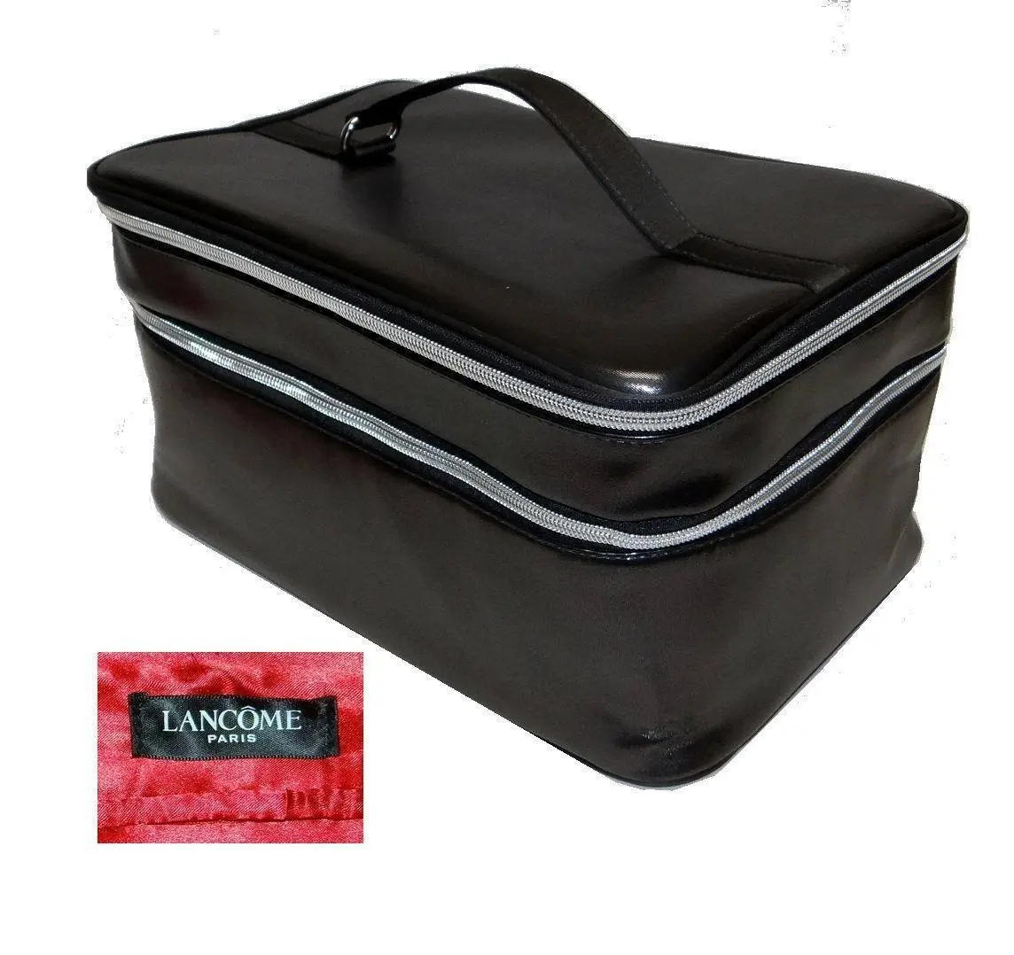 Lancome Makeup Bag Find Deals On Line At Get Quotations Double Zippered Lancome Makeup Travel Bag With Red Satin Interior
