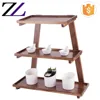 Sale of catering supplies mango wood carved 3 tier buffet de madera decorative woodserving platters cake dessert display risers