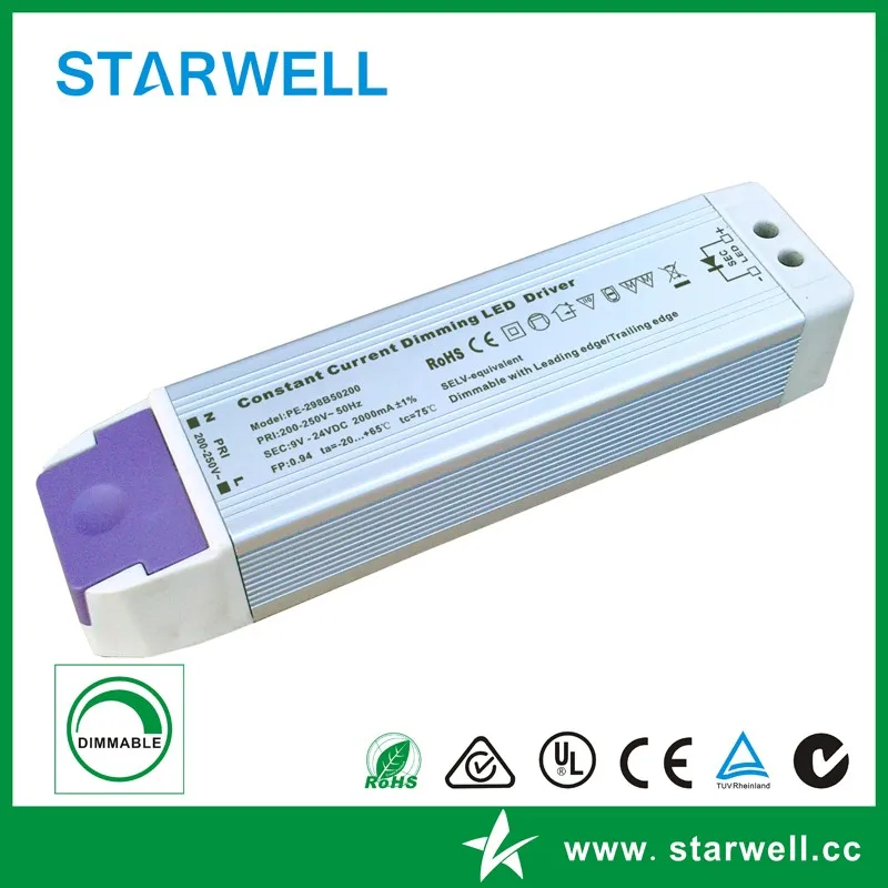 Pe298b50120 Ac/dc Dimming Driver,1200ma Constant Current Dimming Led