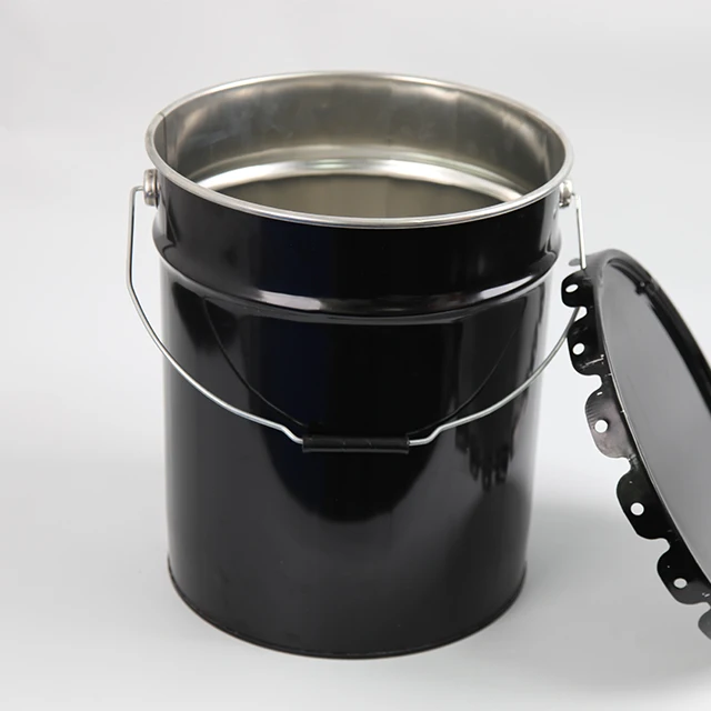 Conicial Round Black 19 Liter Tins 5 Gallon Metal Can Buy 5 Gallon Metal Tin Can,Pail Bucket 5