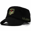 US ARMY COMMAND SERGEANT MAJOR Rank INSIGNIA HAT MEN VINTAGE FLAT TOP HAT CAP Embroidered COTTON OD Cadet Hat STOCK